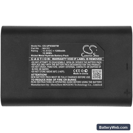 Maxon Comm-Panion CP0150 Replacement Battery, 10.8V, 1200mAh, Ni-MH 3