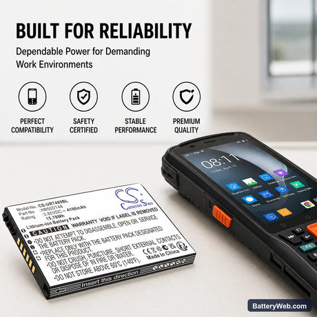 Urovo CT48 Replacement Battery, 3.85V, 4100mAh, Li-ion 5