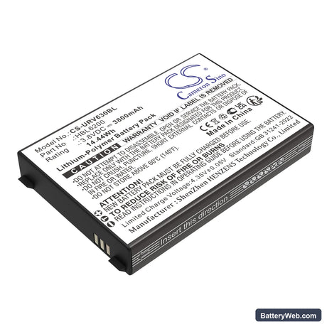Urovo i6200S Replacement Battery, 3.8V, 3800mAh, Li-Polymer 1
