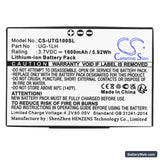 UniStrong G1 Replacement Battery, 3.7V, 1600mAh, Li-ion 5