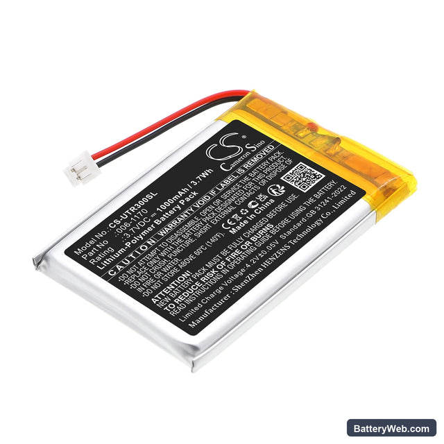 UltraCOM UltraCOM2 Replacement Battery, 3.7V, 1000mAh, Li-Polymer 1
