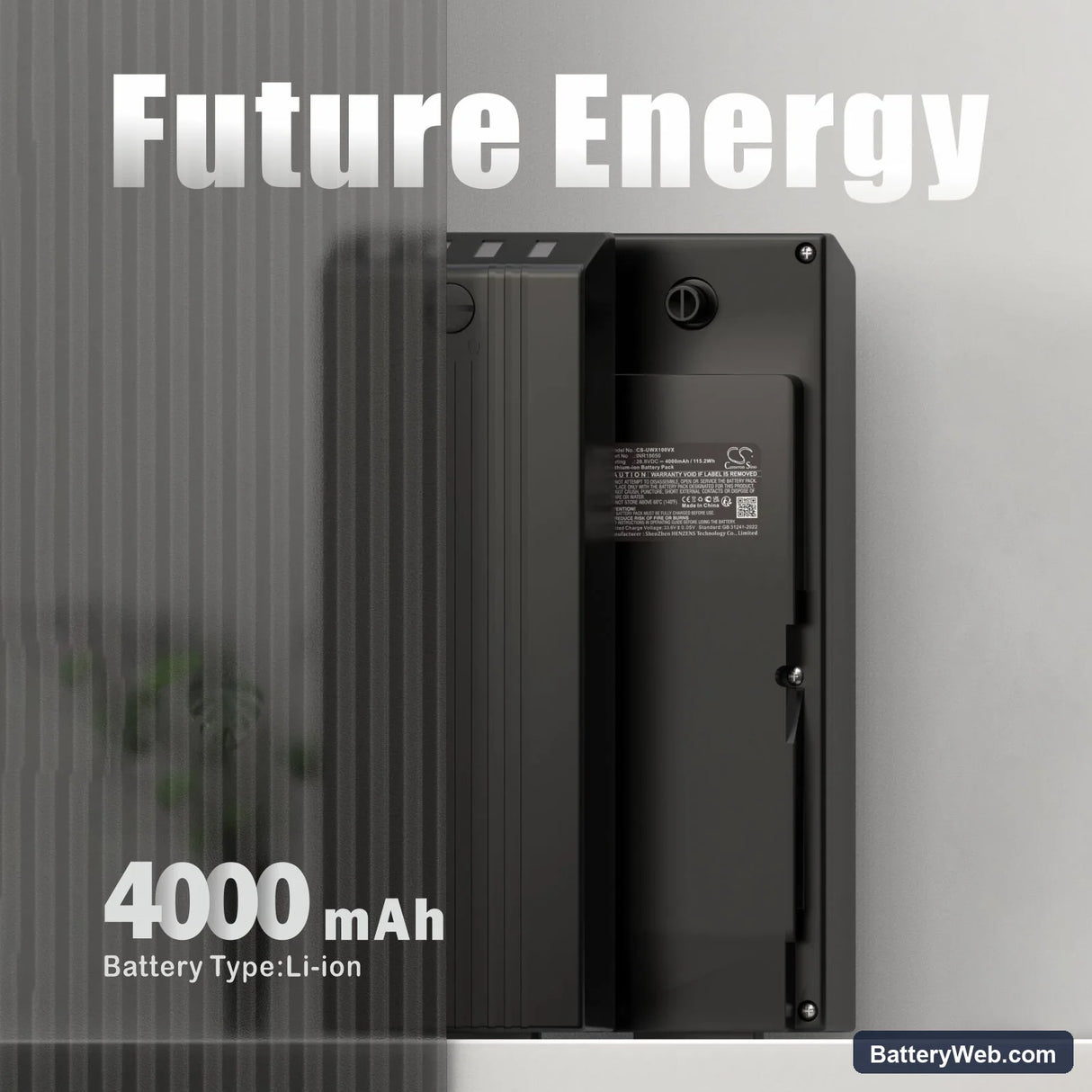 UWANT X100 Replacement Battery, 28.8V, 4000mAh, Li-ion 7