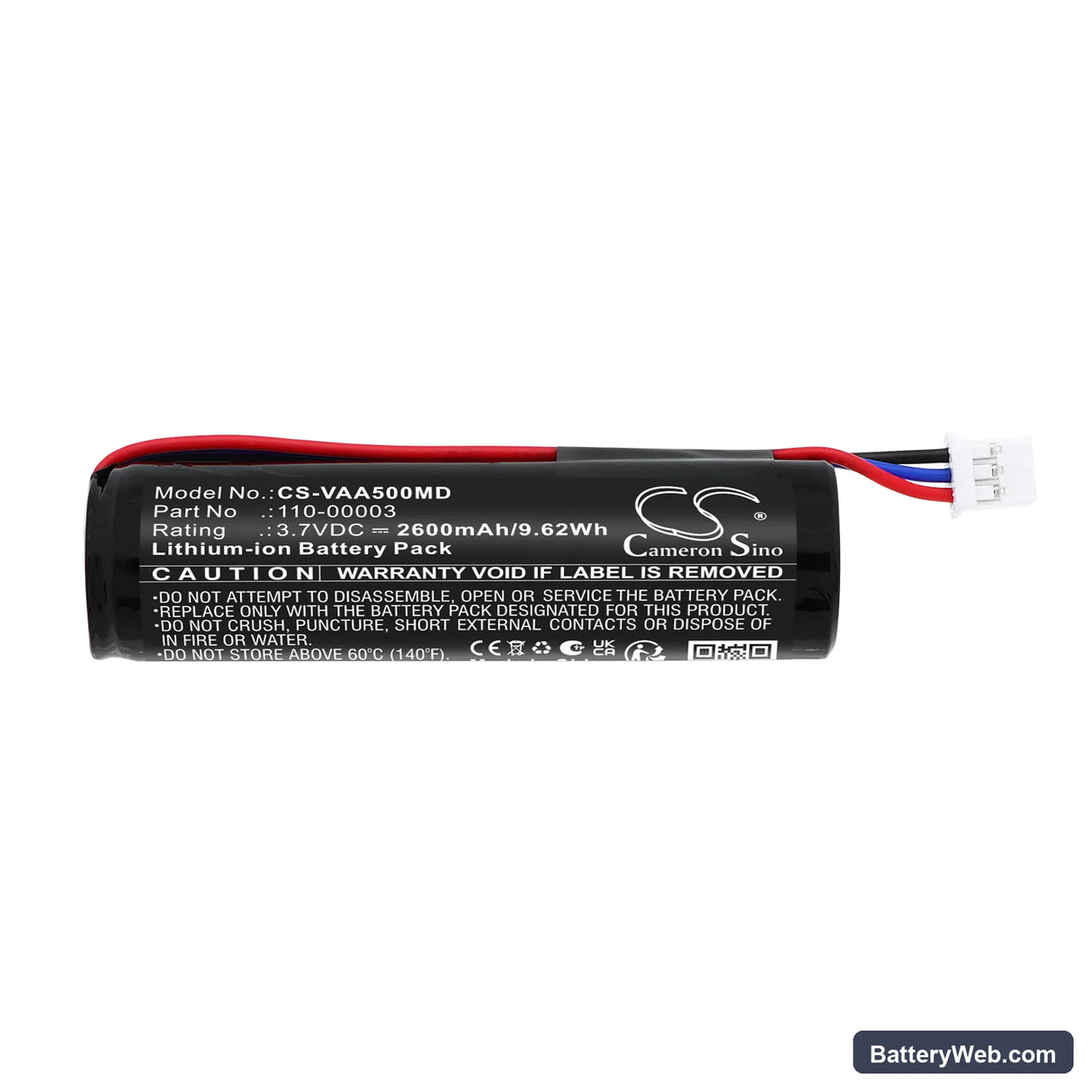 Veins Accuvein AV500 Illuminator Replacement Battery, 3.7V, 2600mAh, Li-ion 3