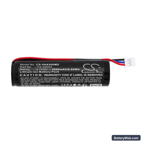 Veins Accuvein AV500 Illuminator Replacement Battery, 3.7V, 2600mAh, Li-ion 3