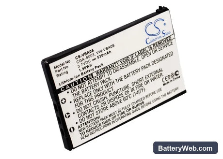 Panasonic SV-AS10-W Replacement Battery, 3.7V, 530mAh, Li-ion 5