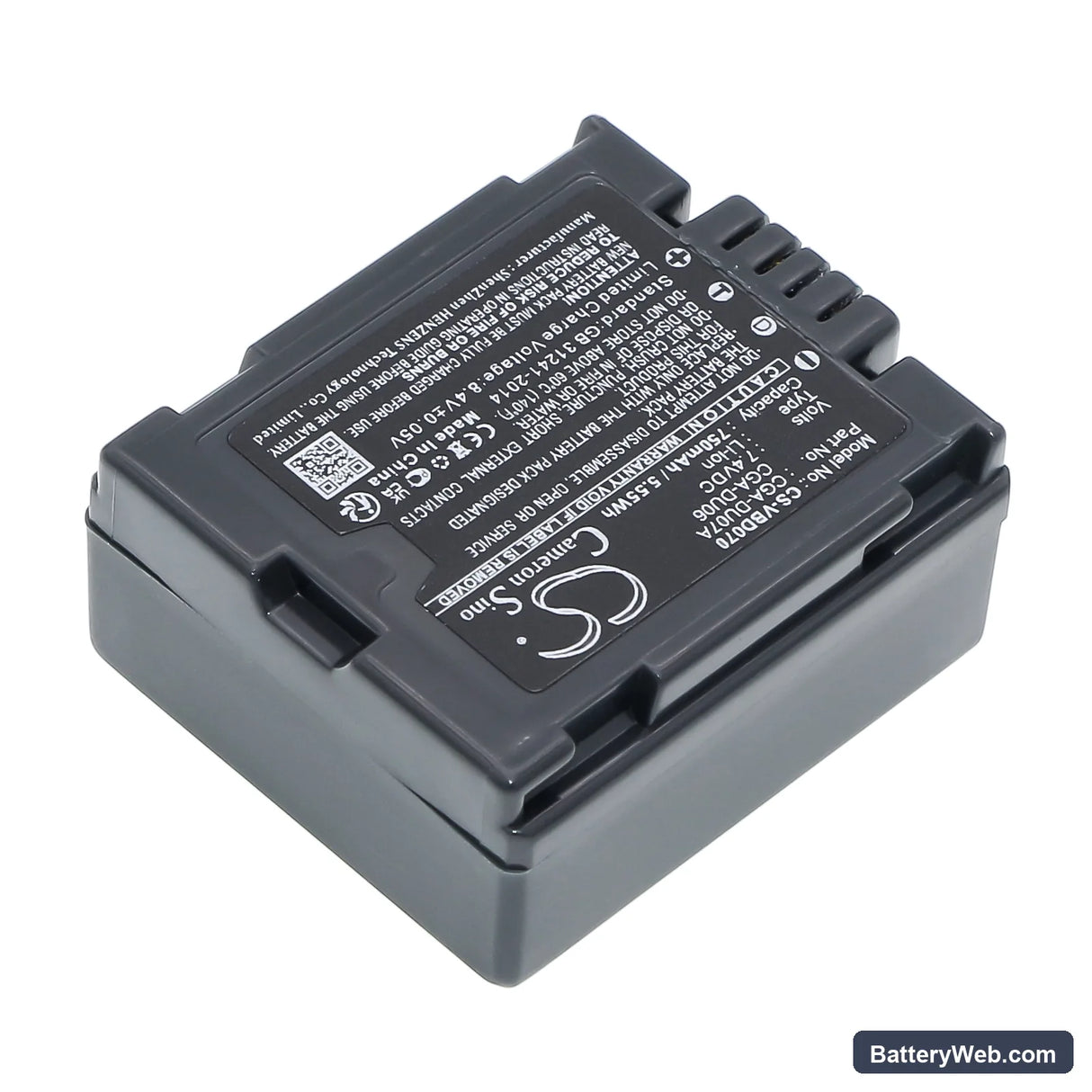 Hitachi DZ-MV730A Replacement Battery, 7.4V, 750mAh, Li-ion 2