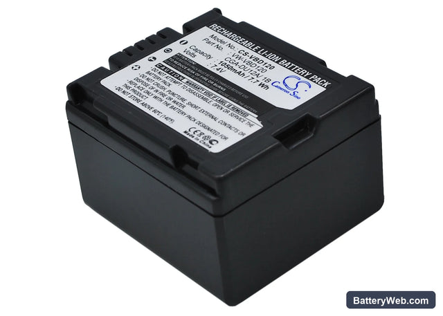 Panasonic NV-GS10 Replacement Battery, 7.4V, 1050mAh, Li-ion 1
