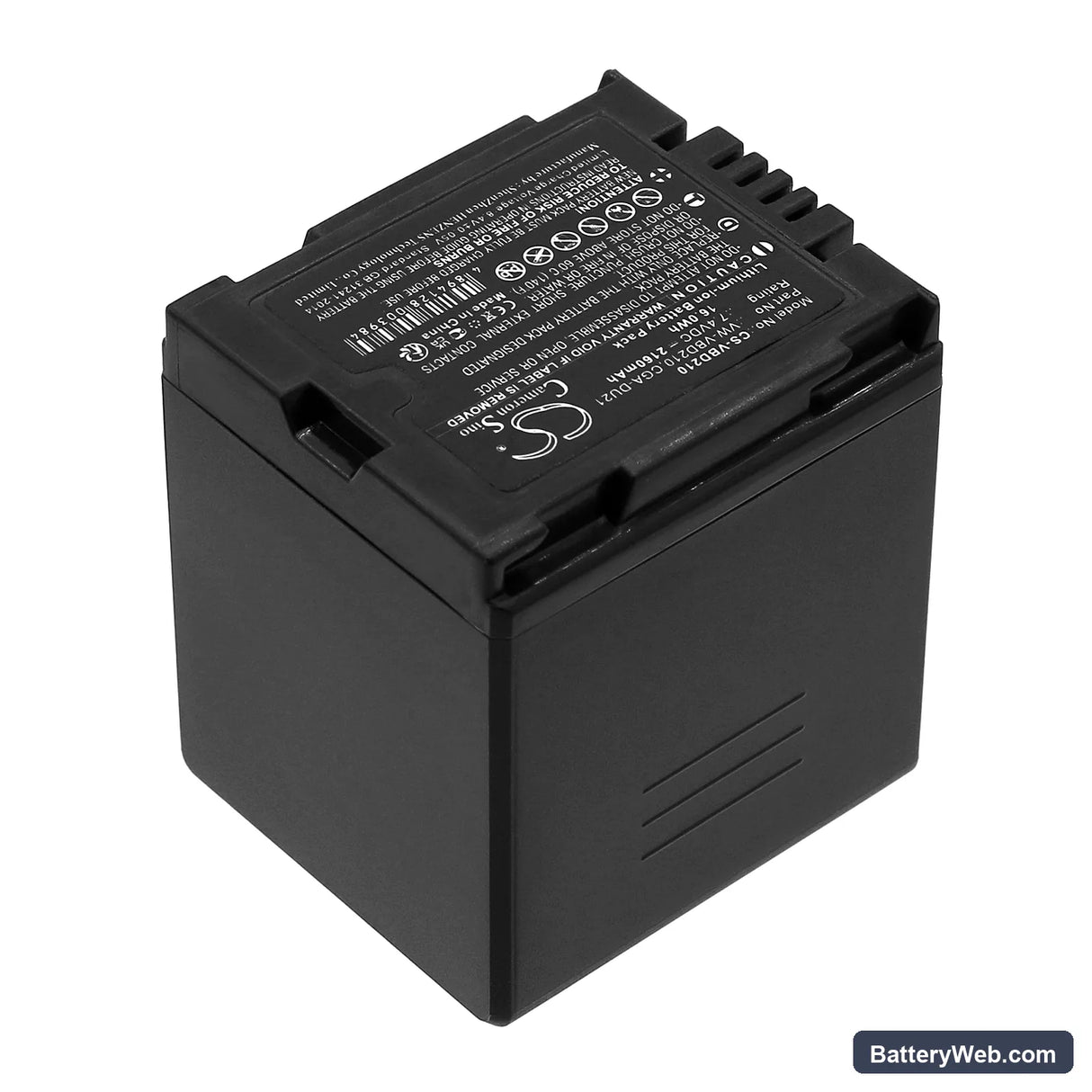 Panasonic NV-GS100K Replacement Battery, 7.4V, 2160mAh, Li-ion 2