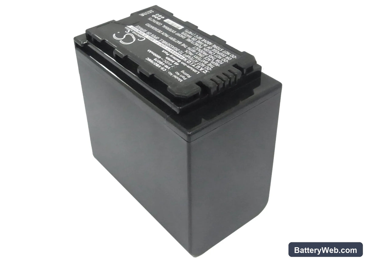 Panasonic HDC-MDH2GK Replacement Battery, 7.4V, 6600mAh, Li-ion 2