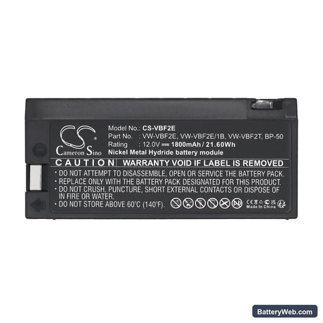Canon CR-30A Replacement Battery, 12V, 1800mAh, Ni-MH 5