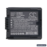 Panasonic HDC-SD9 Replacement Battery, 7.4V, 750mAh, Li-ion 5