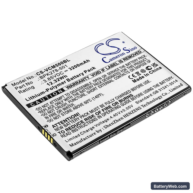 VeriFone CM5 Replacement Battery, 3.85V, 3200mAh, Li-Polymer 1