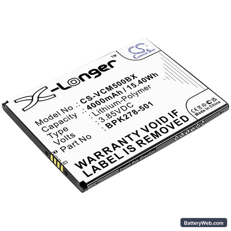 VeriFone CM5 Replacement Battery, 3.85V, 4000mAh, Li-Polymer 1