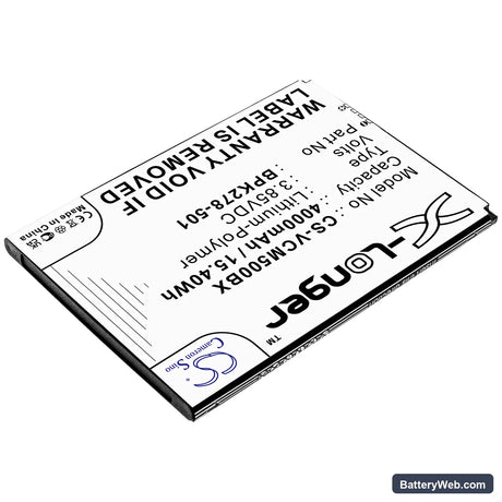 VeriFone CM5 Replacement Battery, 3.85V, 4000mAh, Li-Polymer 2