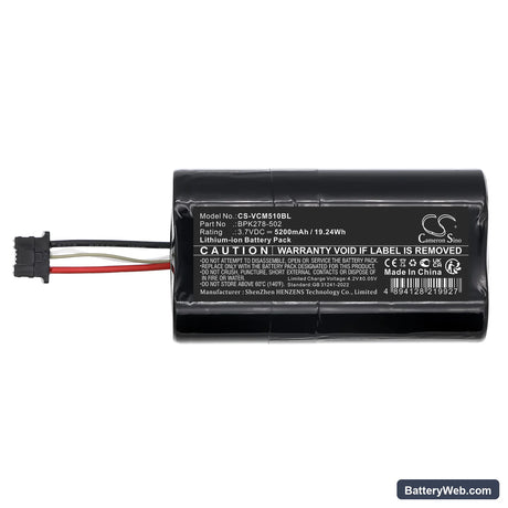 VeriFone CM5P Replacement Battery, 3.7V, 5200mAh, Li-ion 3