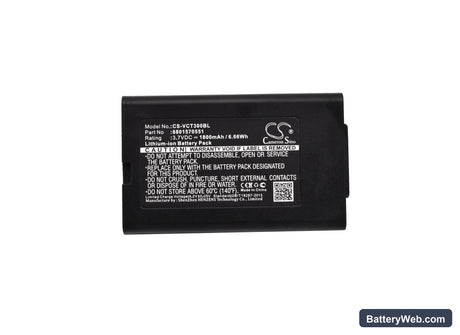 VECTRON Mobilepro Replacement Battery, 3.7V, 1800mAh, Li-ion 5