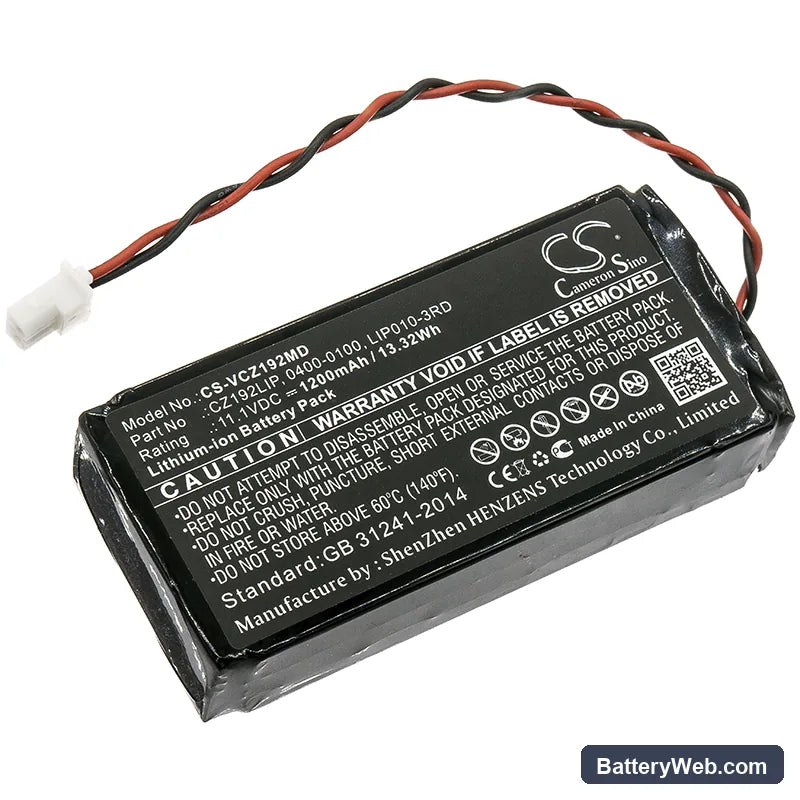 Verathon GlideScope Monitor Replacement Battery, 11.1V, 1200mAh, Li-ion 1