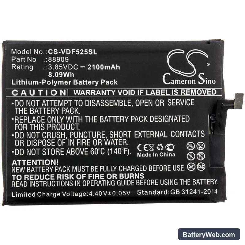 Vodafone VFW 525 Replacement Battery, 3.85V, 2100mAh, Li-Polymer 3