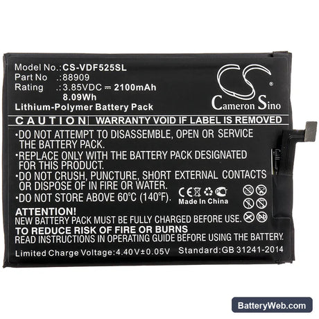 Vodafone VFW 525 Replacement Battery, 3.85V, 2100mAh, Li-Polymer 3