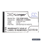 Vodafone Mini D100 Replacement Battery, 3.7V, 800mAh, Li-ion 3