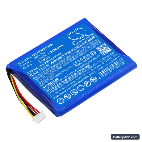 V-Tech HD Smart Wifi Video Monitor Replacement Battery, 3.8V, 2100mAh, Li-ion 1