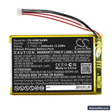 V Tech Wifi Remote Access 2 Camera Baby Monitor Replacement Battery, 3.7V, 2500mAh, Li-Polymer 3