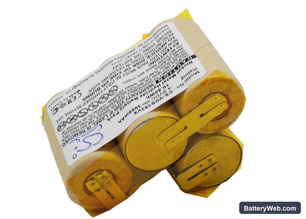 Vileda AS-193E9A Replacement Battery, 4.8V, 3000mAh, Ni-MH 4