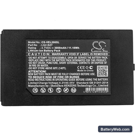 Vernier LabQuest 2 Replacement Battery, 3.7V, 3000mAh, Li-ion 3