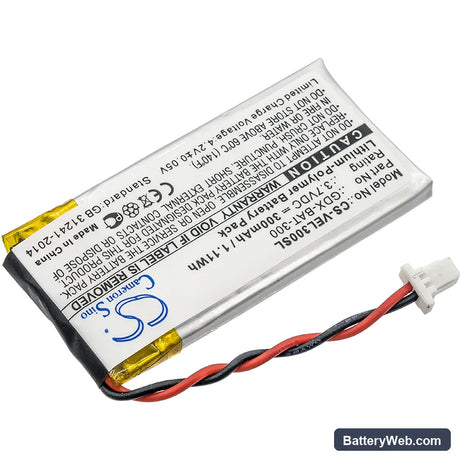Vernier Go Direct Colorimeter Replacement Battery, 3.7V, 300mAh, Li-Polymer 2