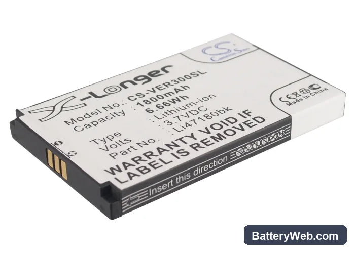 ViewSonic Q3 Replacement Battery, 3.7V, 1800mAh, Li-ion 1