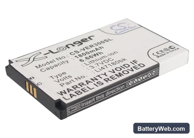 ViewSonic Q3 Replacement Battery, 3.7V, 1800mAh, Li-ion 1