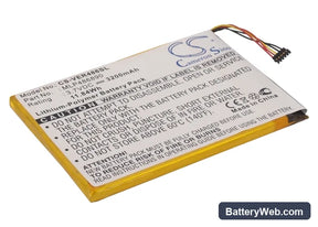 ViewSonic Zoompad Replacement Battery, 3.7V, 3200mAh, Li-Polymer 1