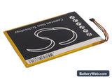 ViewSonic Zoompad Replacement Battery, 3.7V, 3200mAh, Li-Polymer 4