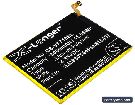 Vodafone Smart V8 Replacement Battery, 3.85V, 3000mAh, Li-Polymer 1