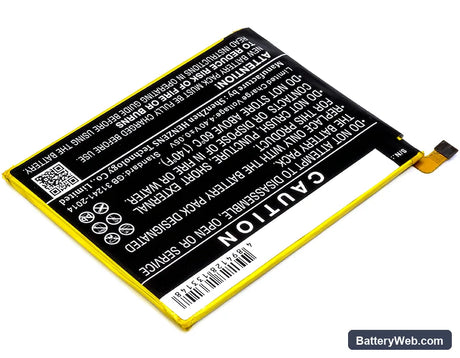 Vodafone Smart V8 Replacement Battery, 3.85V, 3000mAh, Li-Polymer 4