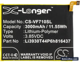 Vodafone Smart V8 Replacement Battery, 3.85V, 3000mAh, Li-Polymer 5