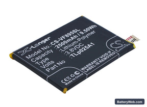 Vodafone Smart Prime 6 Replacement Battery, 3.8V, 2500mAh, Li-Polymer 1