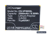 Vodafone Smart Prime 6 Replacement Battery, 3.8V, 2500mAh, Li-Polymer 5