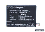 Vodafone Smart ultra 6 Replacement Battery, 3.8V, 3000mAh, Li-Polymer 5