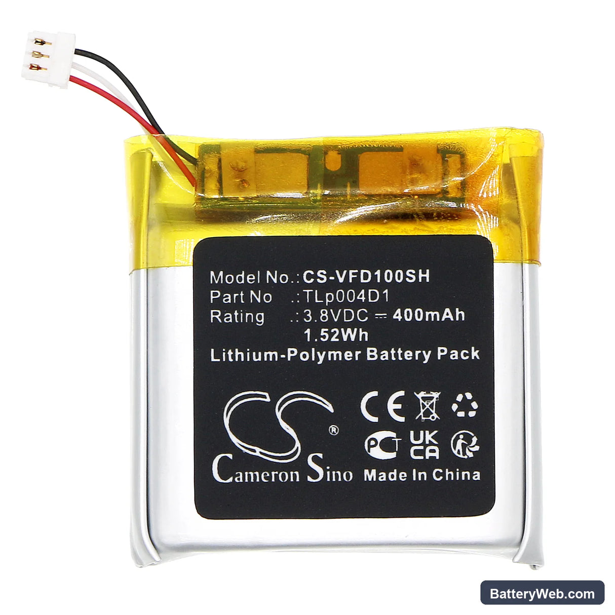 Vodafone Disney Neo Replacement Battery, 3.8V, 400mAh, Li-Polymer 3
