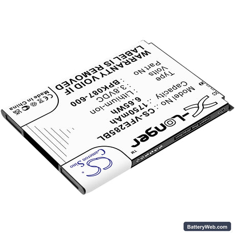 VeriFone E285 Replacement Battery, 3.8V, 1750mAh, Li-ion 2