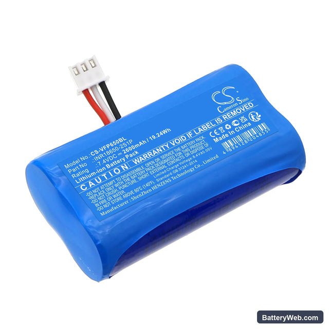 VeriFone T650p Replacement Battery, 7.4V, 2600mAh, Li-ion 1
