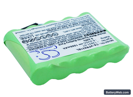VeriFone Ruby Console Replacement Battery, 6V, 1500mAh, Ni-MH 3