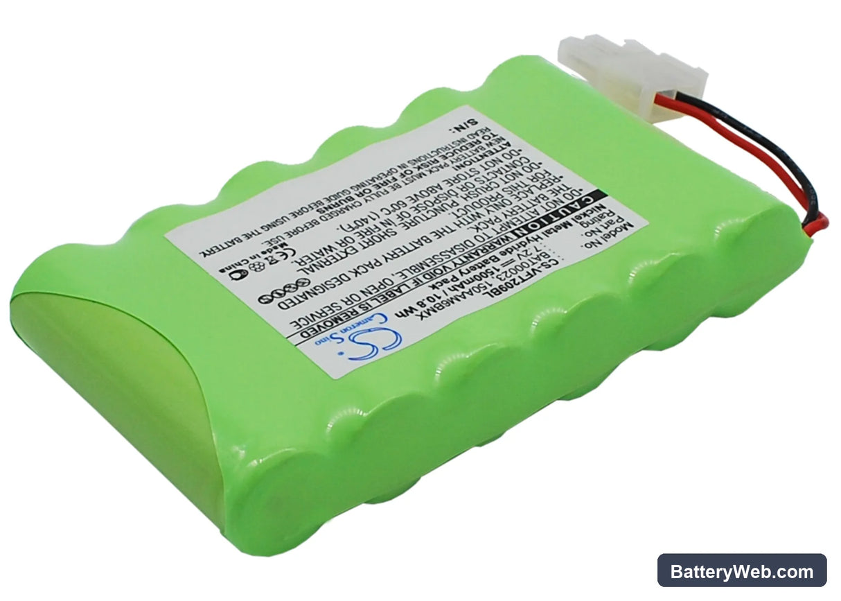 VeriFone Nurit 2085U Replacement Battery, 7.2V, 1500mAh, Ni-MH 2