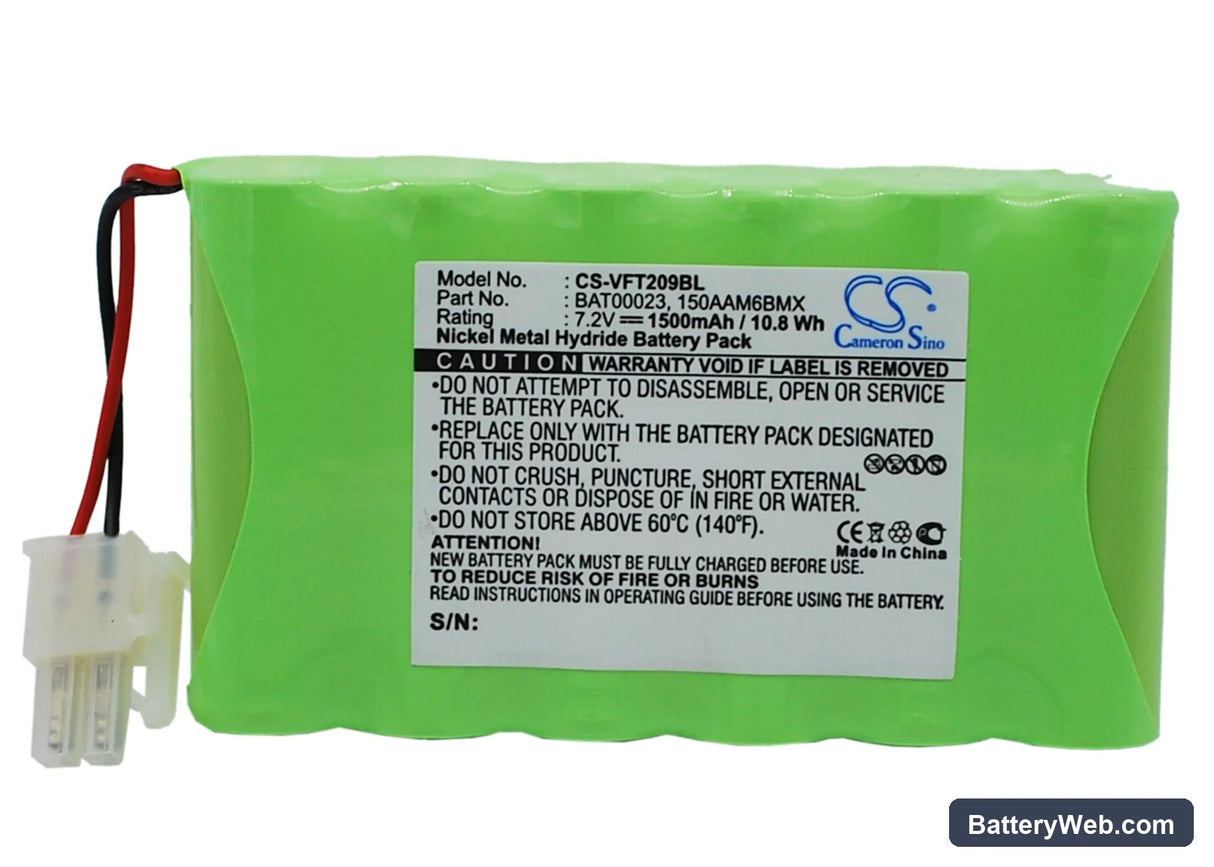 VeriFone Nurit 2085U Replacement Battery, 7.2V, 1500mAh, Ni-MH 5