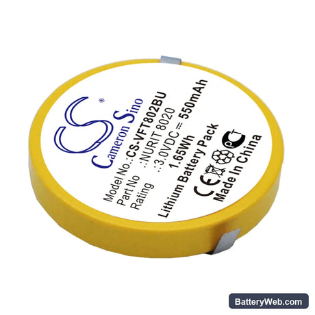 VeriFone NURIT 8020 Replacement Battery, 3V, 550mAh, Lithium 1