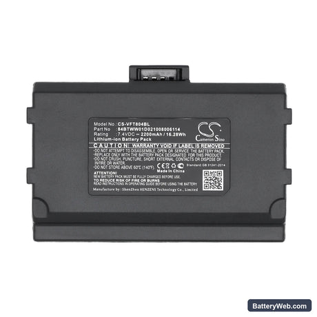 VeriFone Nurit 8040 Replacement Battery, 7.4V, 2200mAh, Li-ion 5
