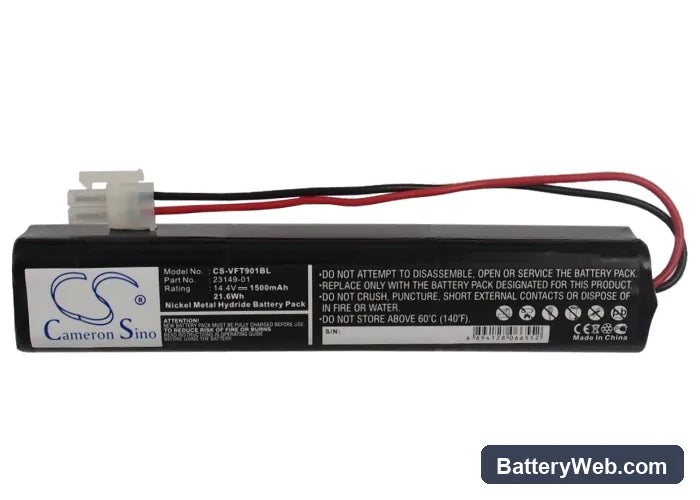 VeriFone TOPAZ Replacement Battery, 14.4V, 1500mAh, Ni-MH 4