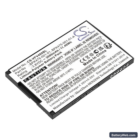 VeriFone V400M Replacement Battery, 3.8V, 3000mAh, Li-Polymer 1