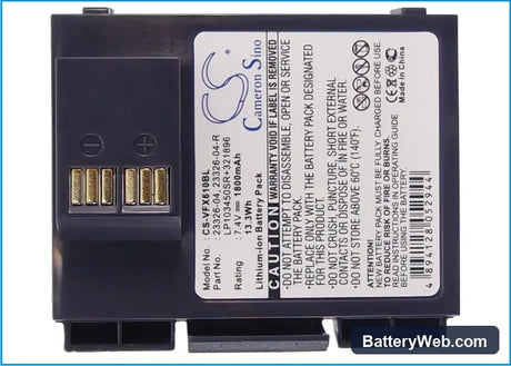 VeriFone VX610 Replacement Battery, 7.4V, 1800mAh, Li-ion 5